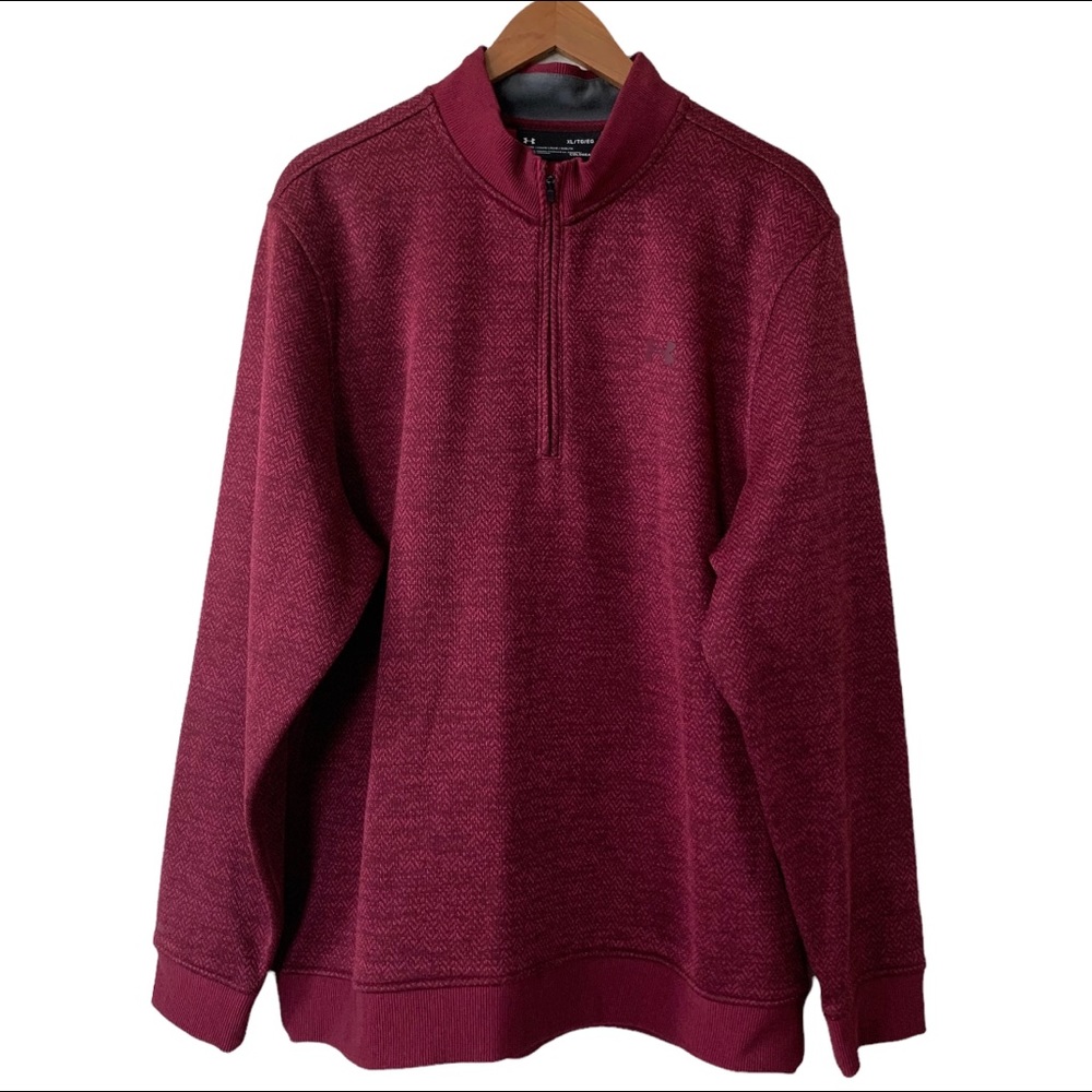 Under Armour Storm Sweater Fleece Herringbone 1/4 Zip Up Pullover Men’s XL